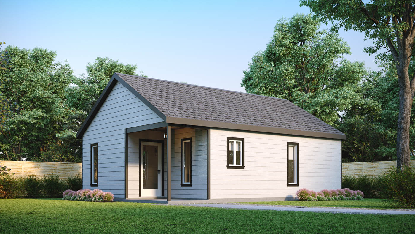 Anchored Tiny Homes of Southern New Hampshire B-609 1 bedroom ADU model.