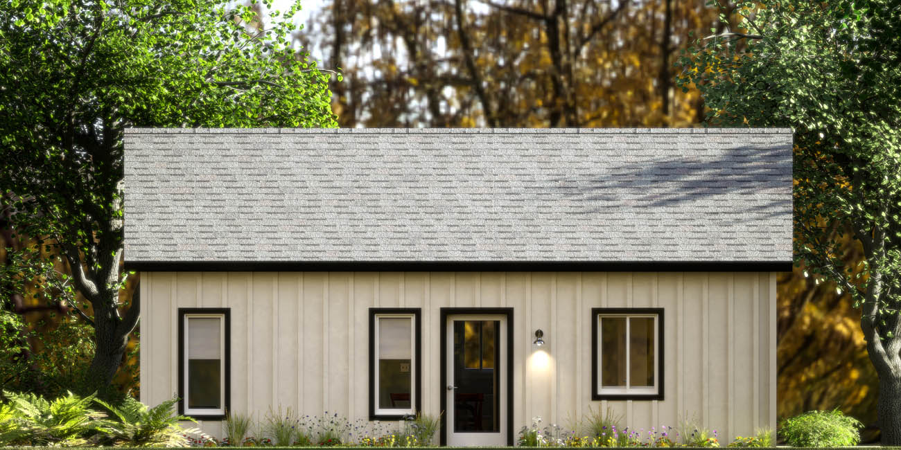 Anchored Tiny Homes of King of Prussia and Quakertown model C-744 exterior 2. 