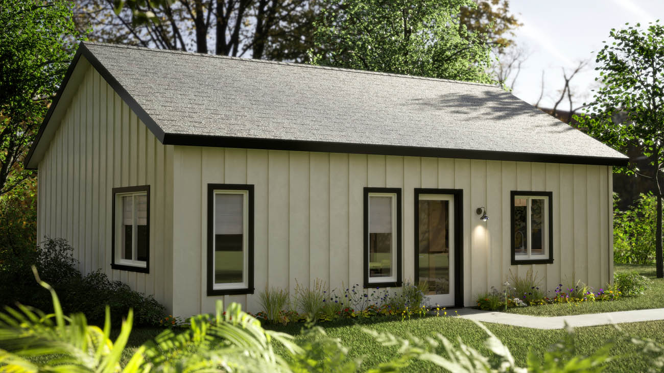 Anchored Tiny Homes of King of Prussia and Quakertown 2 bedroom ADU model.