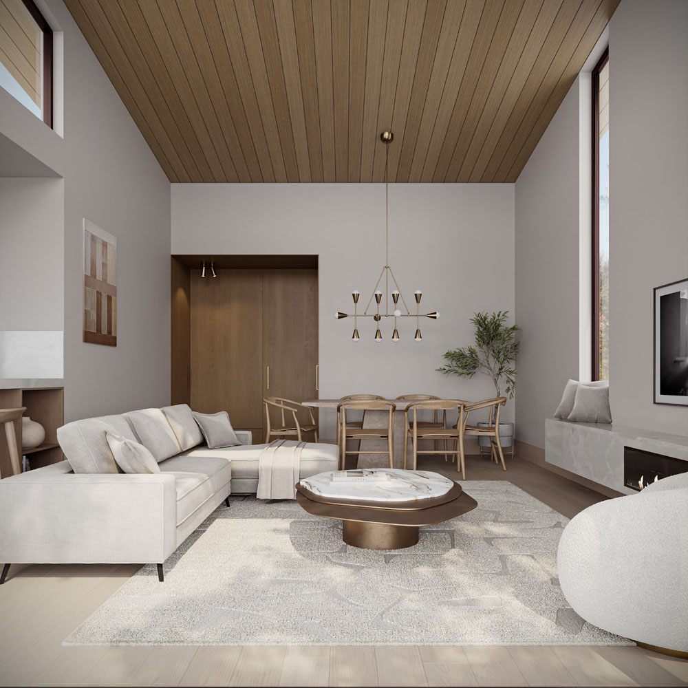 The beautiful interior of our mono-slope model - let Anchored Tiny Homes build you a luxurious small house in San Jose, CA.