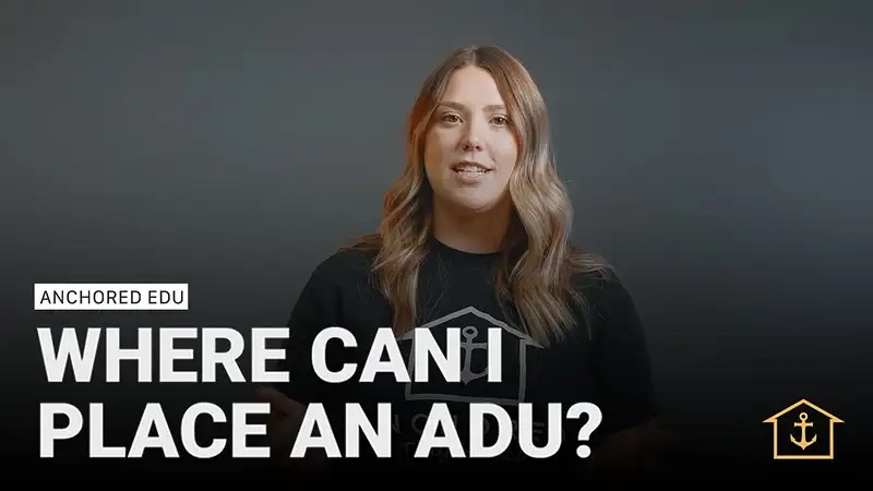 Anchored tiny home representative - where can you build an ADU Anchored Tiny Homes in Sacramento